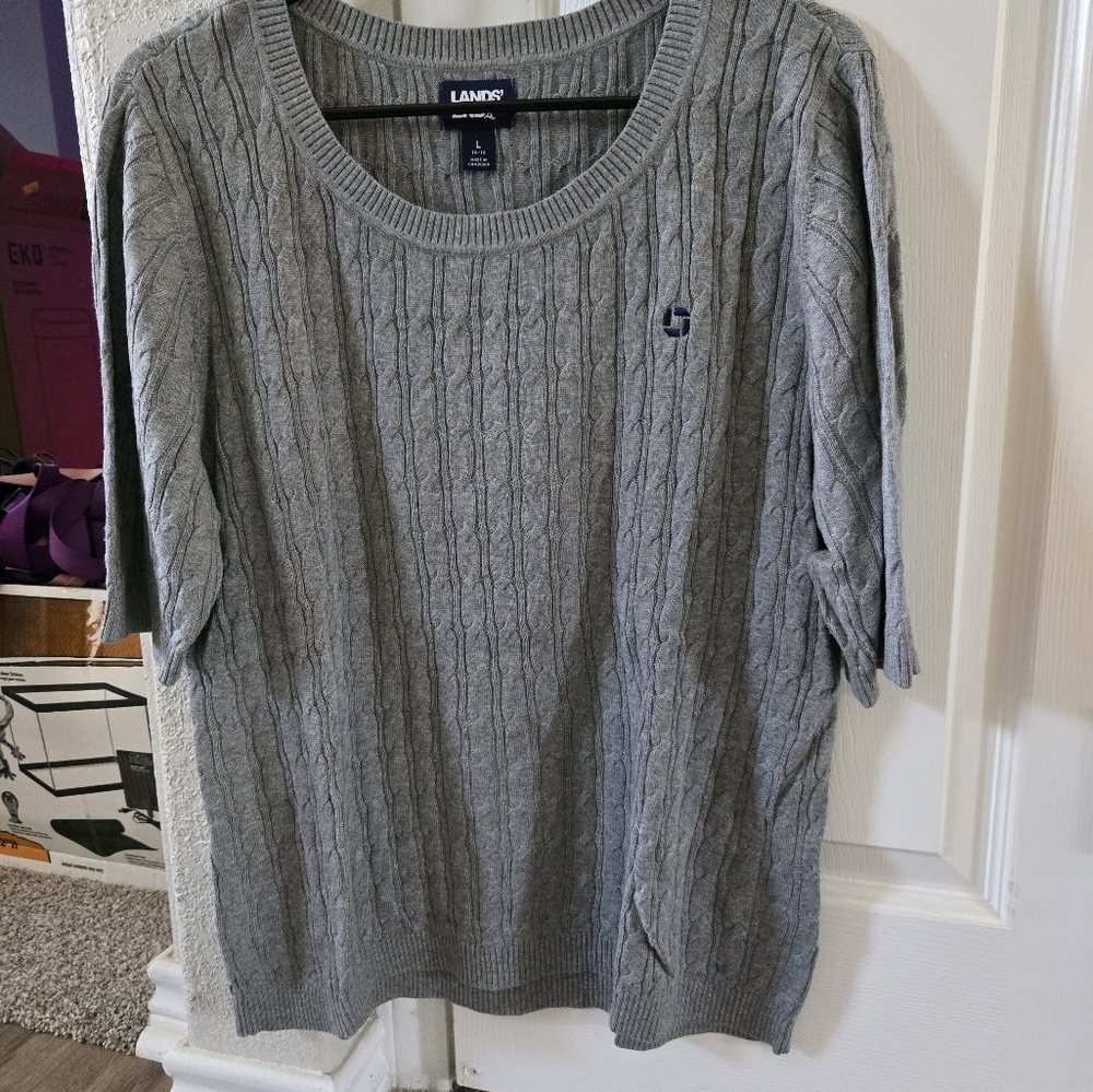 Women's Chase Gray Cable Knit Sweater